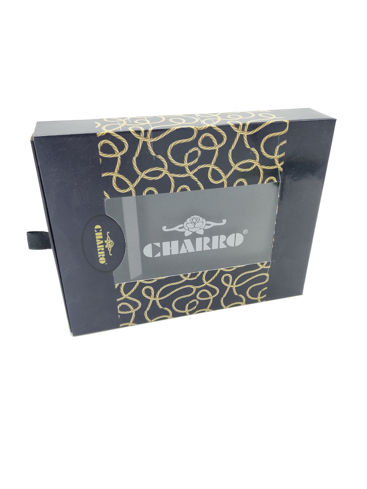Portafoglio in pelle scatola regalo + portachiavi in pelle, per gli uomini, marca Charro, art.  1123-P.C.422