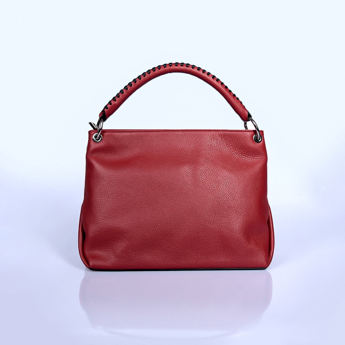 Tumbled genuine leather handbag art. 112366
