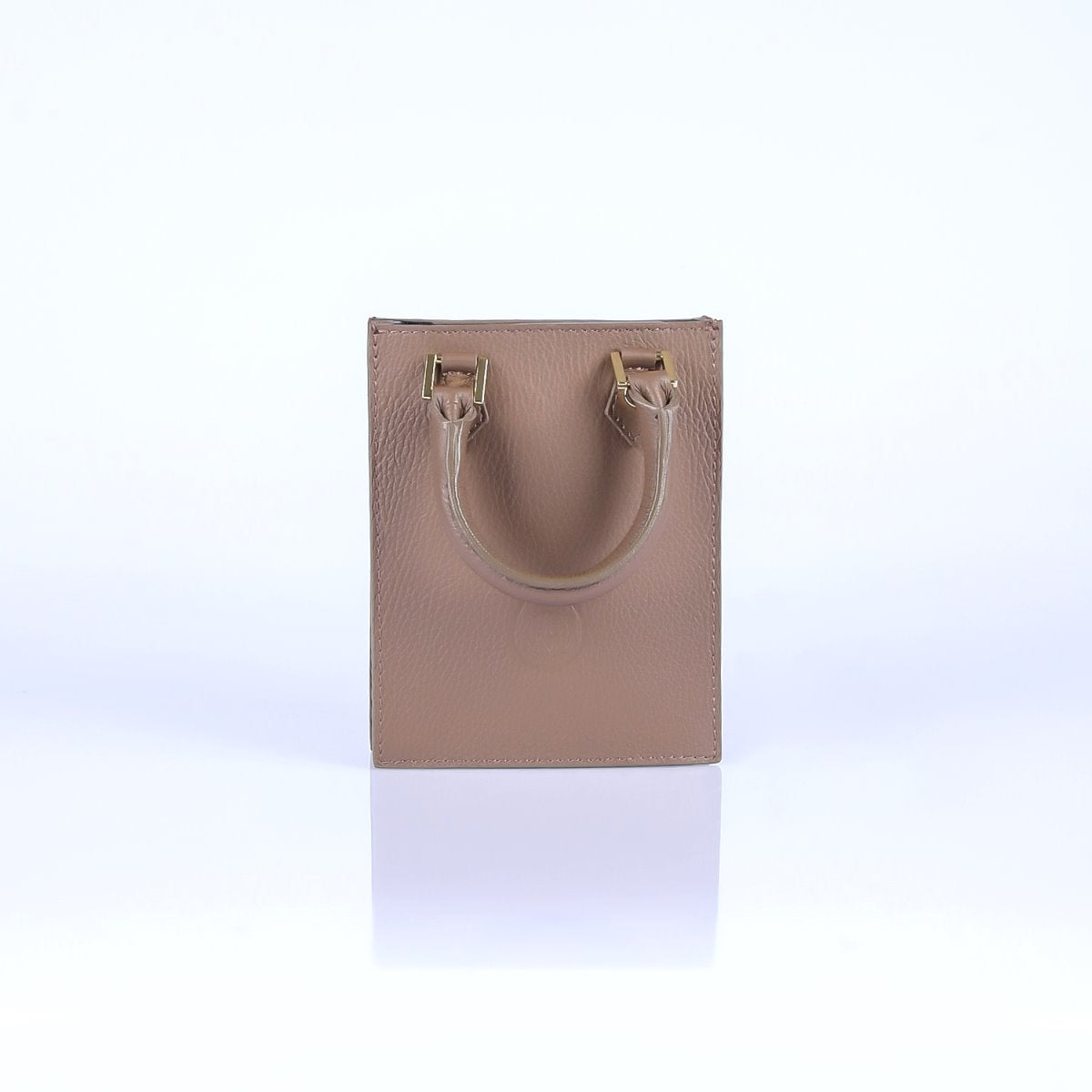 Tumbled genuine leather handbag art. 112343
