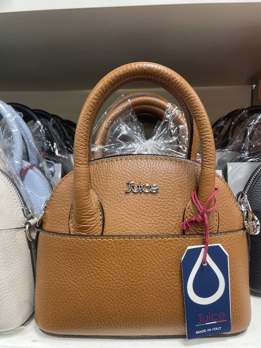 Tumbled genuine leather handbag art. 112314