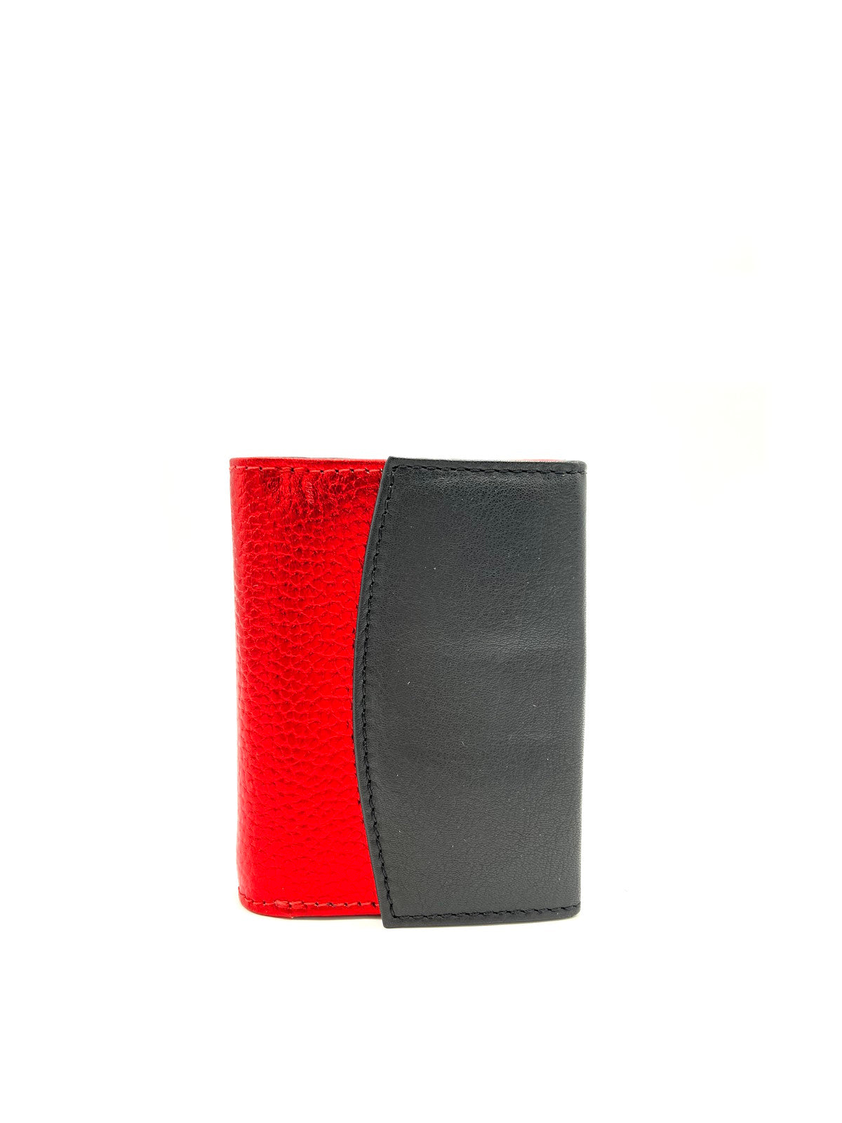 Metallic laminated leather card holder wallet, for women, art. 305.486