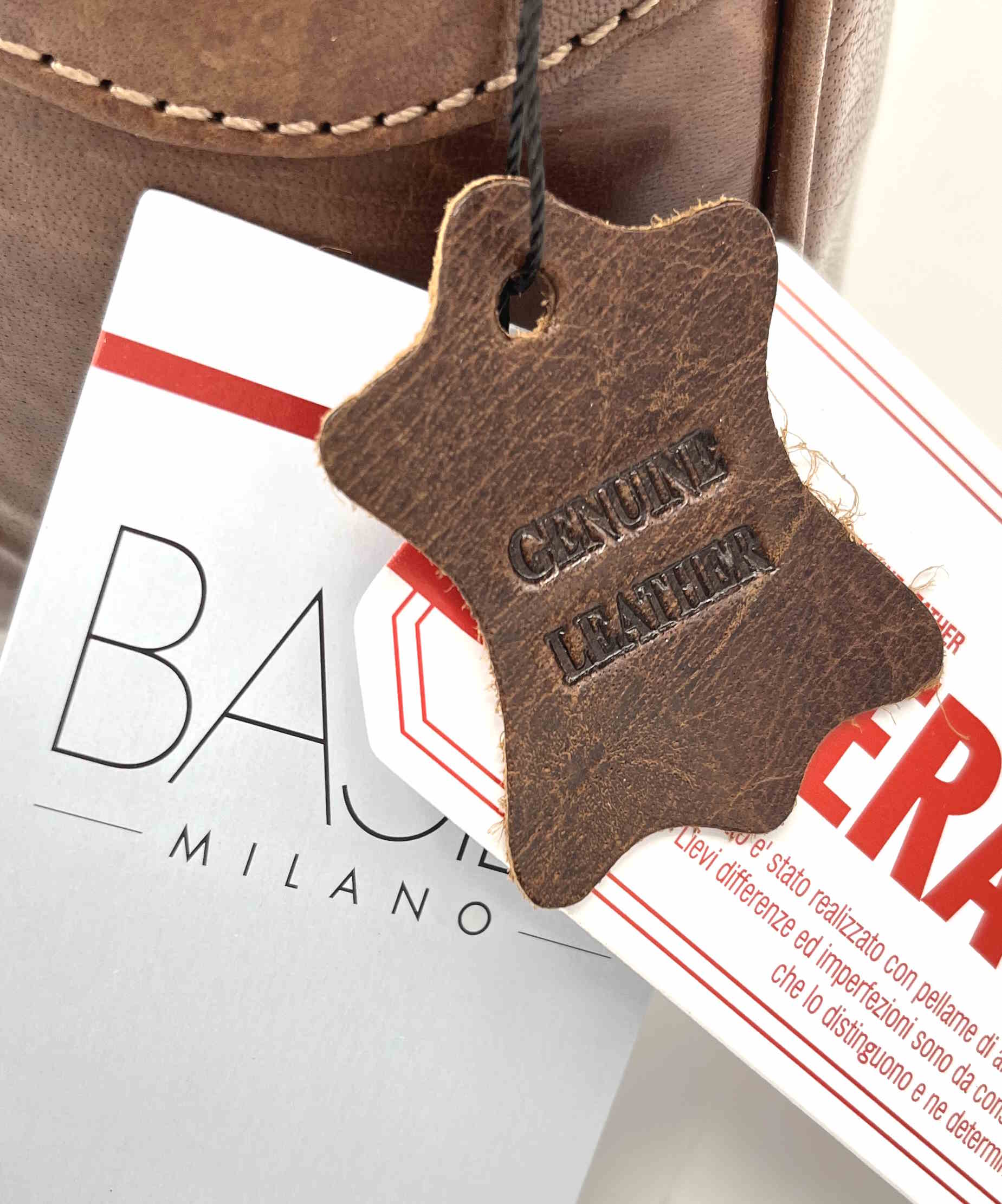 Brand Basile, Genuine Leather Crossbody Bag, for men, art. BA3543TI.392