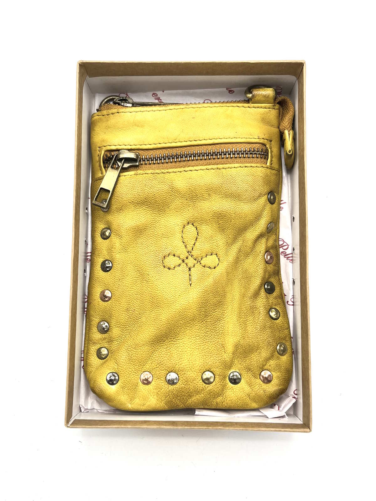 Phone case with strap in washed leather, Brand Juice, art. 052-JU02.422