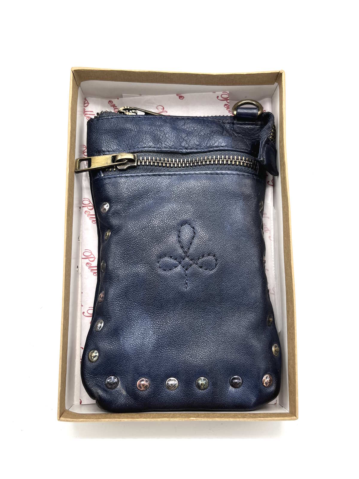 Phone case with strap in washed leather, Brand Juice, art. 052-JU02.422