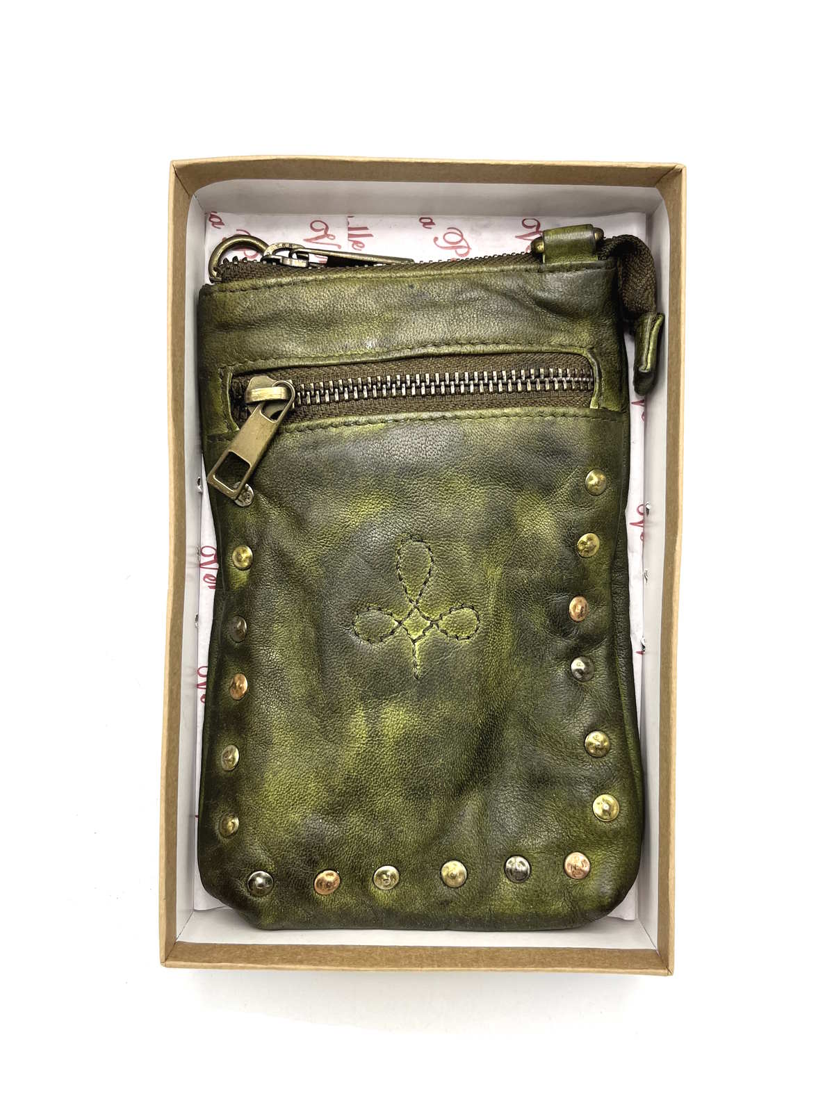 Phone case with strap in washed leather, Brand Juice, art. 052-JU02.422