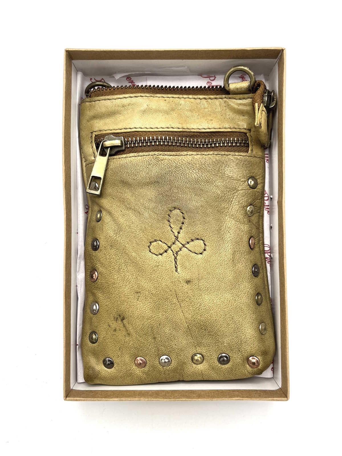 Phone case with strap in washed leather, Brand Juice, art. 052-JU02.422