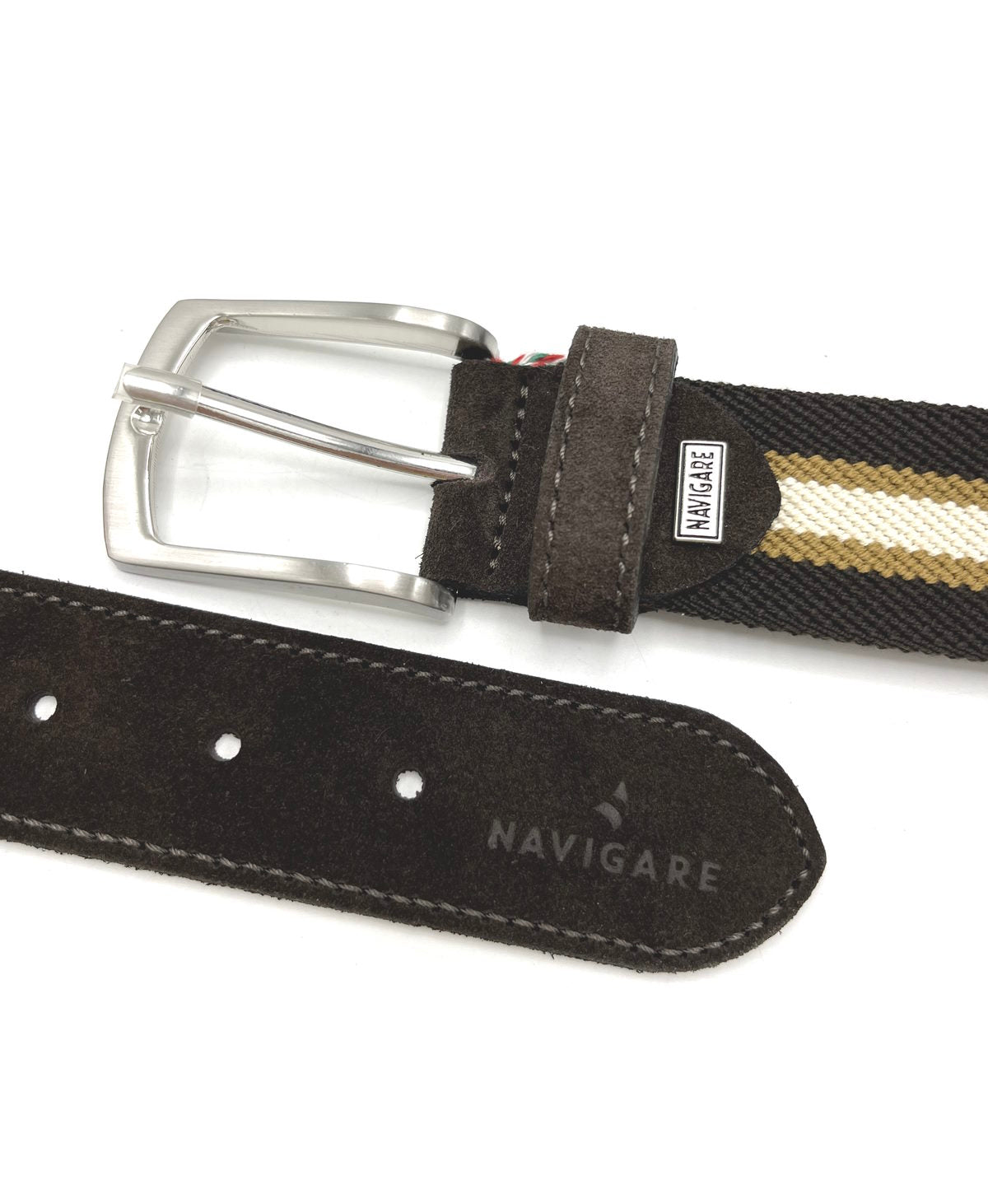 Brand Navigare, Leather elastic belt, Made in Italy, art. A307835.062