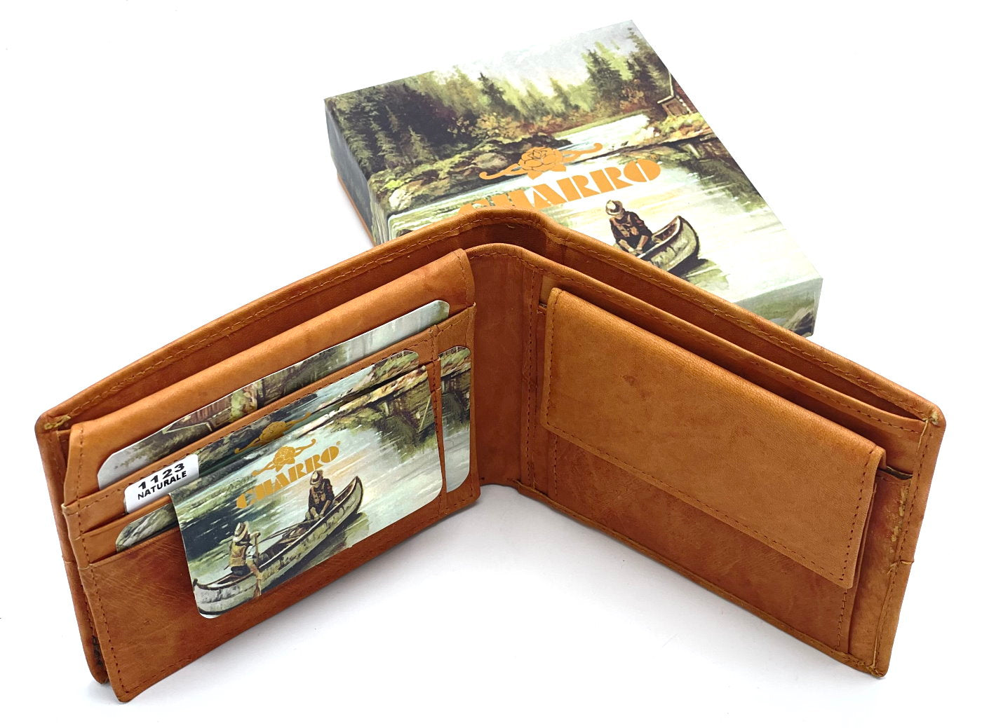 Portafoglio in vera pelle per gli uomini, marchio Charro, art.  MUGE1123.422