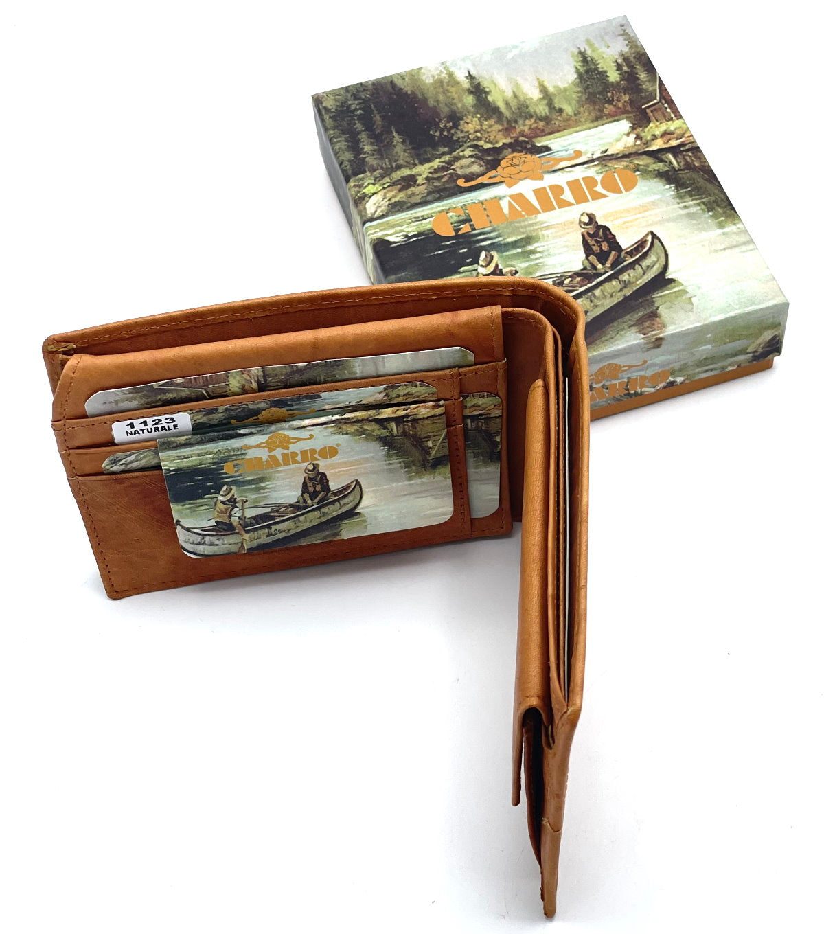 Portafoglio in vera pelle per gli uomini, marchio Charro, art.  MUGE1123.422