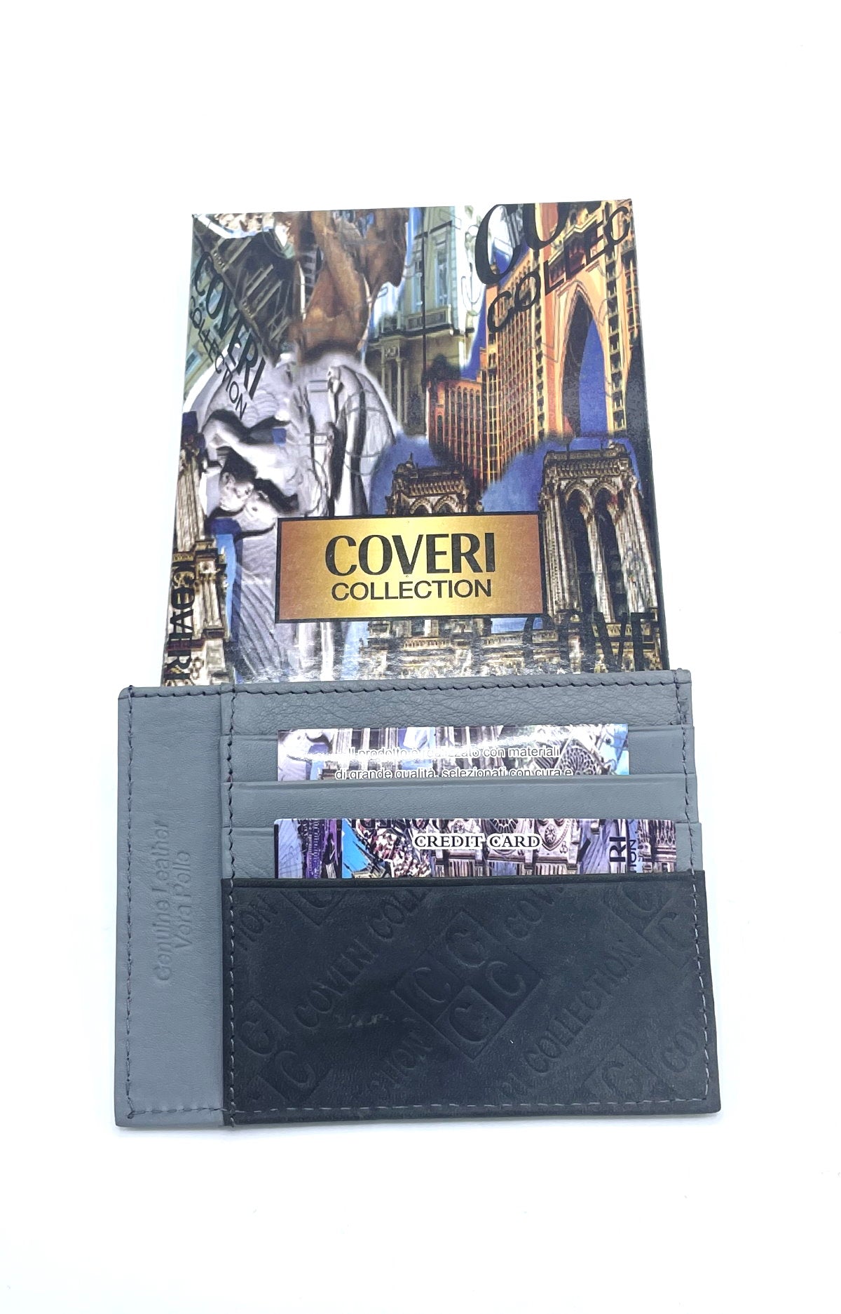 Genuine leather card holder for men, brand Coveri Collection, art. 517921.335