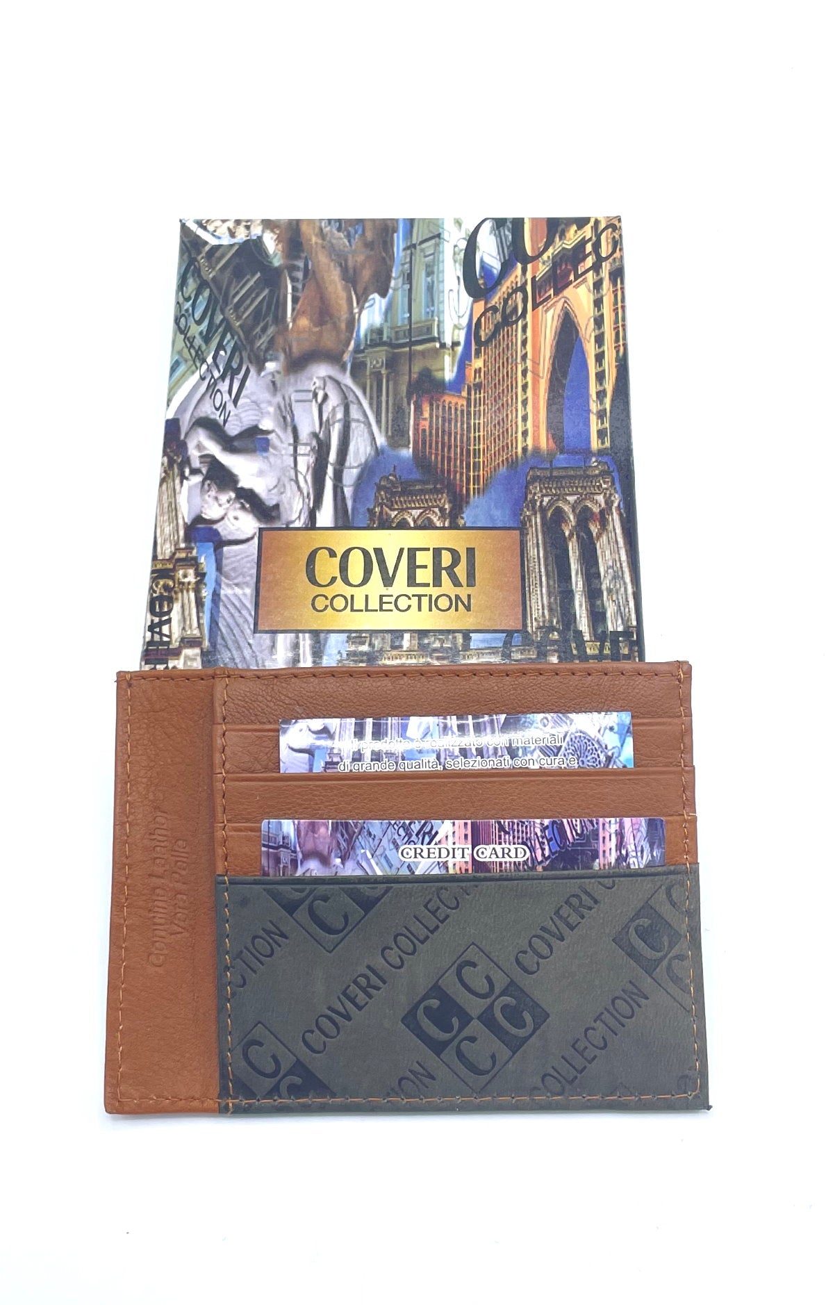 Porta carte in vera pelle per uomo, marchio Coveri Collection, art.  517921.335