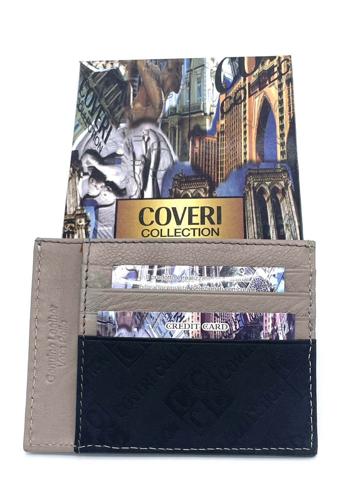 Genuine leather card holder for men, brand Coveri Collection, art. 517921.335