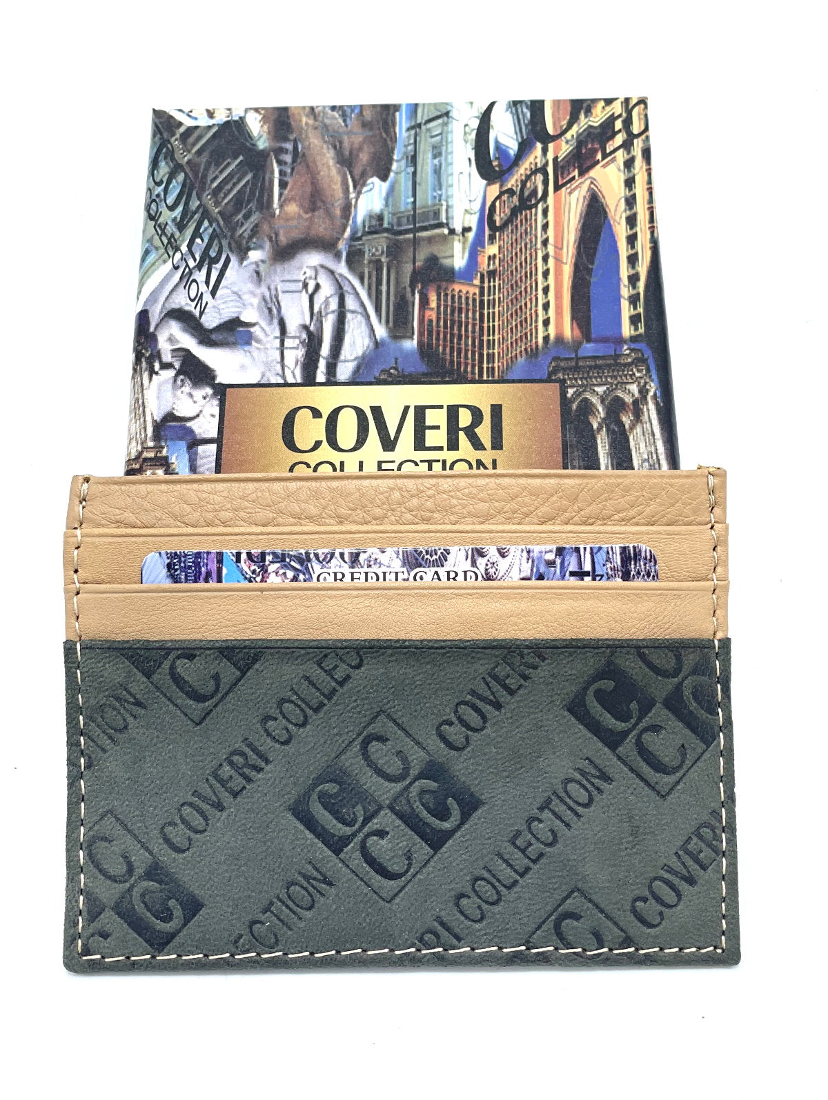 Porta carte in vera pelle per uomo, marchio Coveri Collection, art.  517053.335