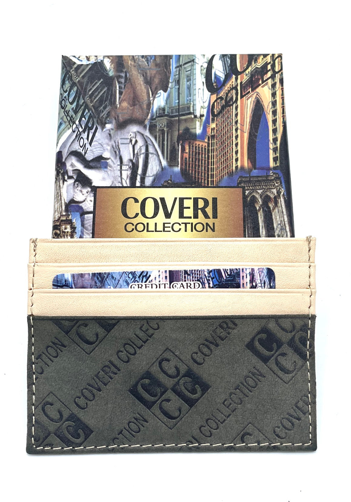 Porta carte in vera pelle per uomo, marchio Coveri Collection, art.  517053.335