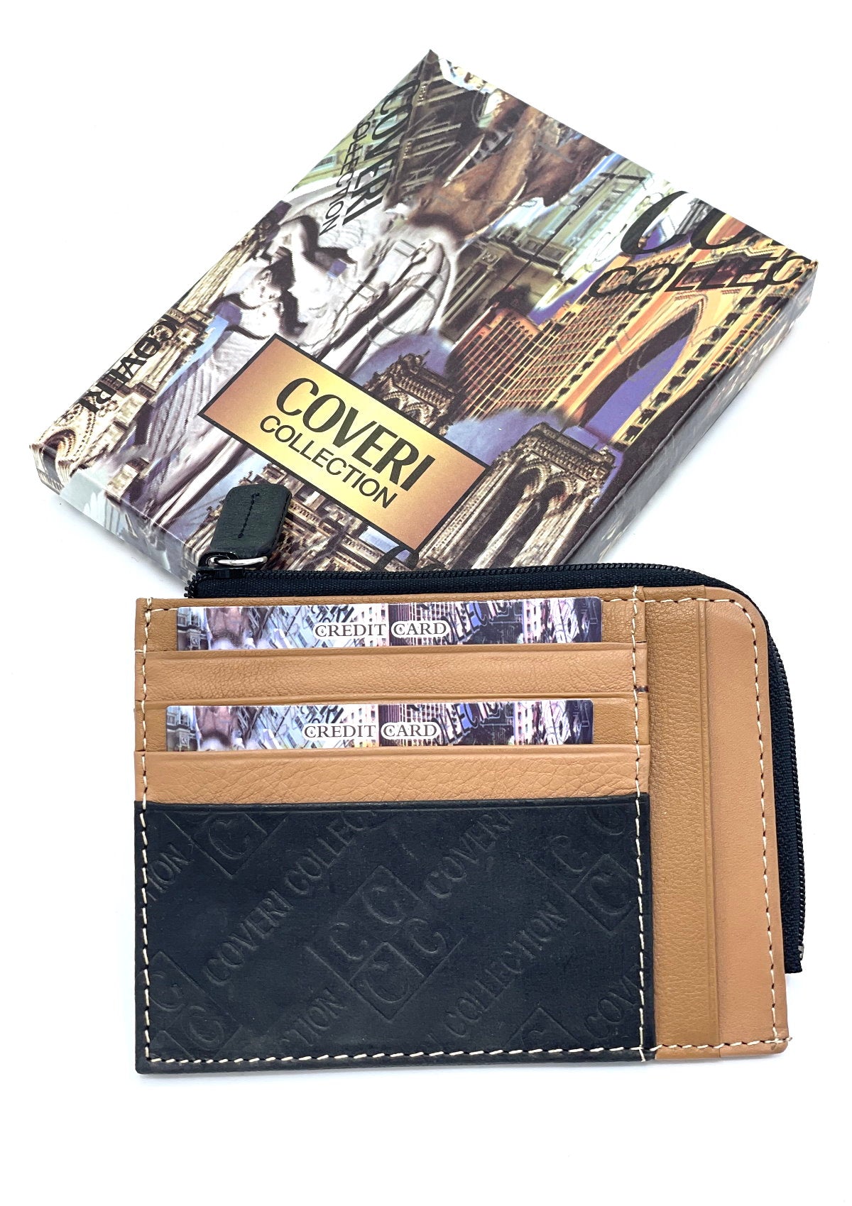 Porta carte in vera pelle per uomo, marchio Coveri Collection, art.  517471.335