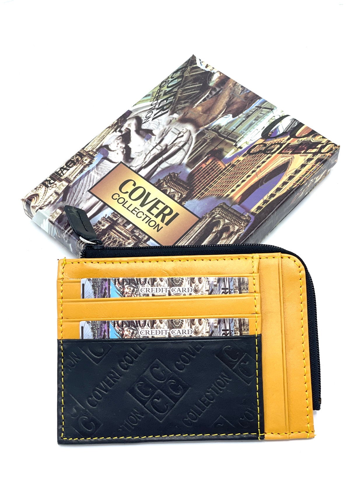 Porta carte in vera pelle per uomo, marchio Coveri Collection, art.  517471.335