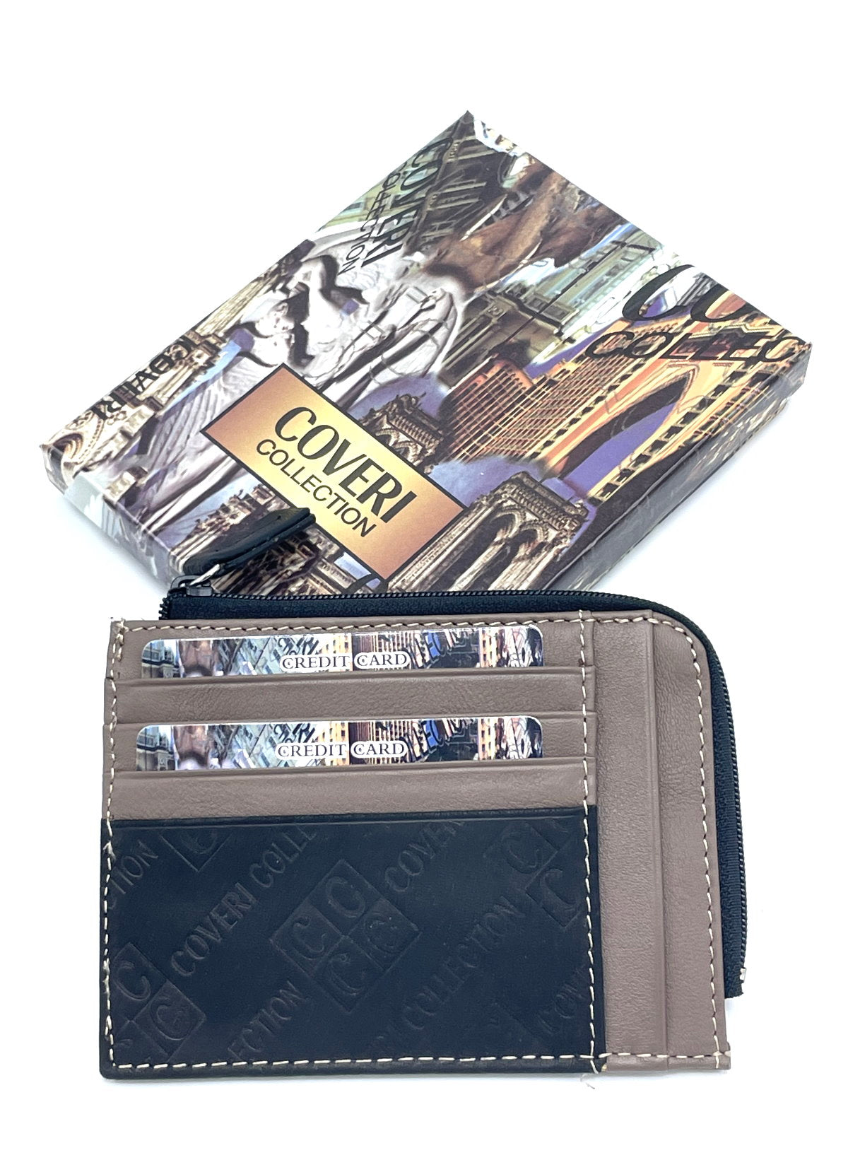 Porta carte in vera pelle per uomo, marchio Coveri Collection, art.  517471.335