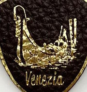 Genuine leather Keychain, Made in Italy, art. KVenezia1