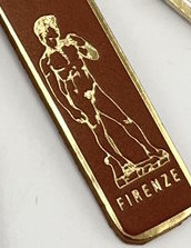 Genuine leather Keychain, Made in Italy, art. KFirenze2