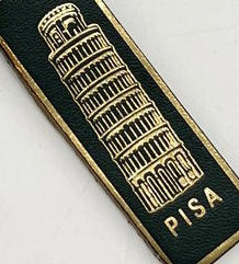 Genuine leather Keychain, Made in Italy, art. KPisa1