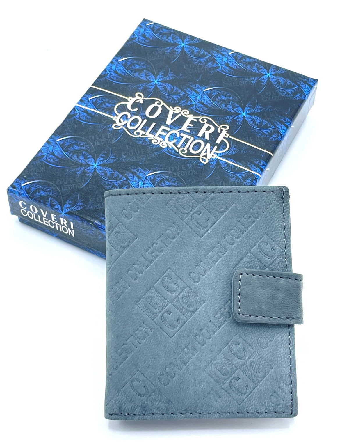 portacarte Dollaro in vera pelle blu portacarte Dollaro in vera pelle blu