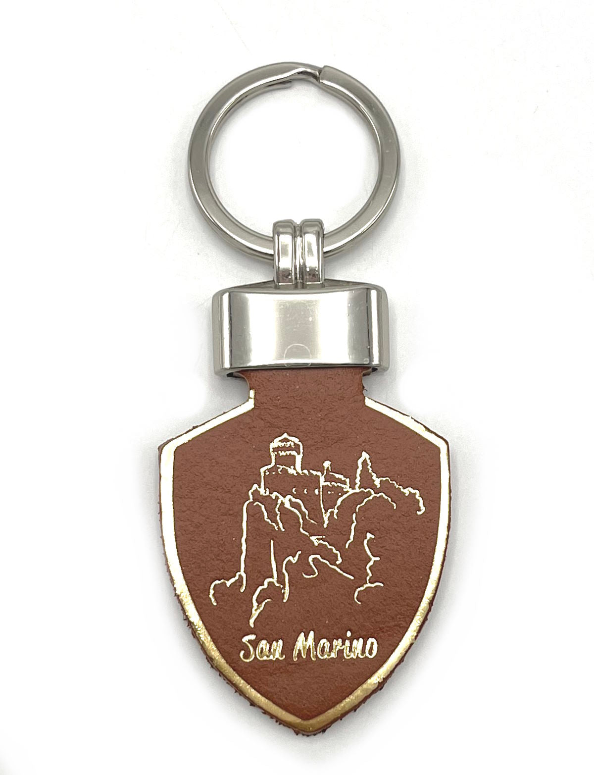 Genuine leather Keychain, Made in Italy, art. KSanMarino