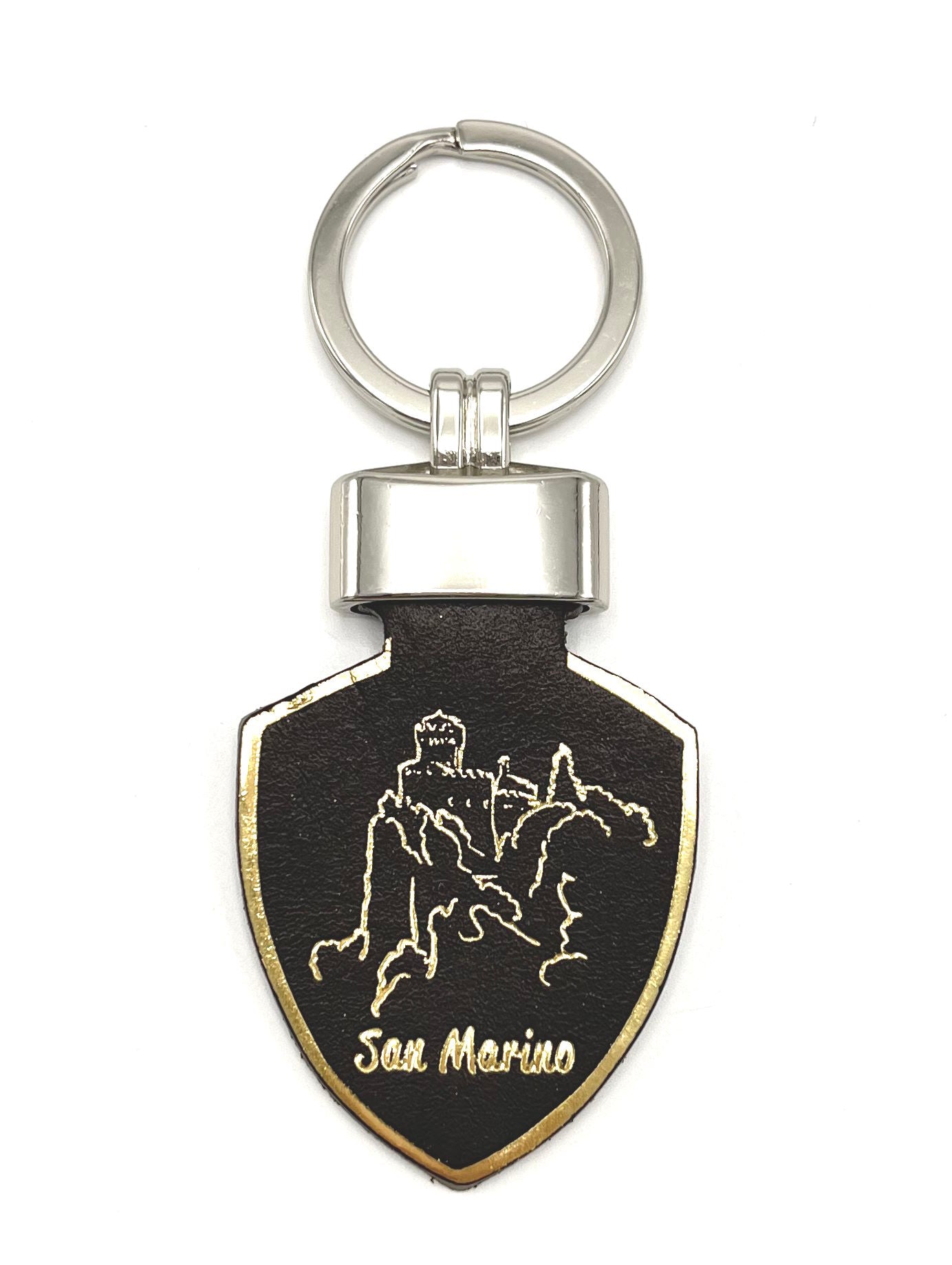 Genuine leather Keychain, Made in Italy, art. KSanMarino