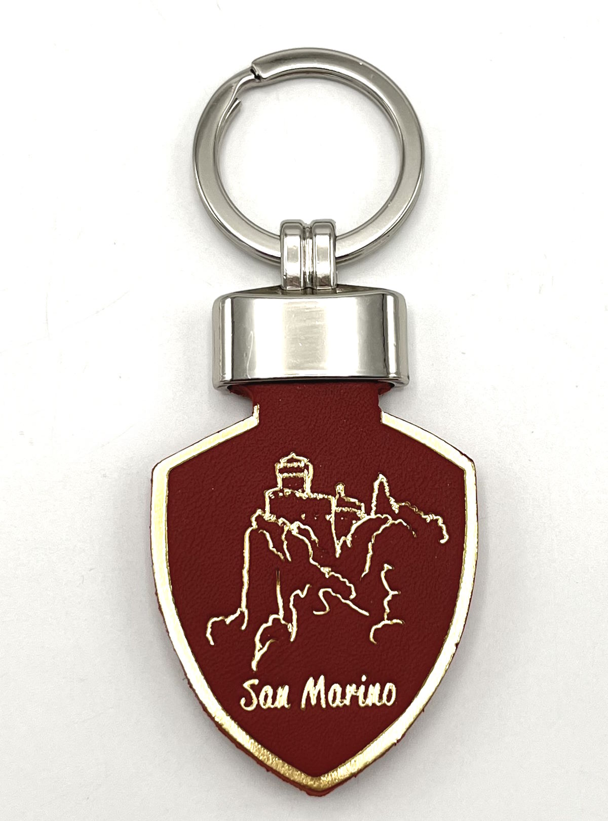 Genuine leather Keychain, Made in Italy, art. KSanMarino