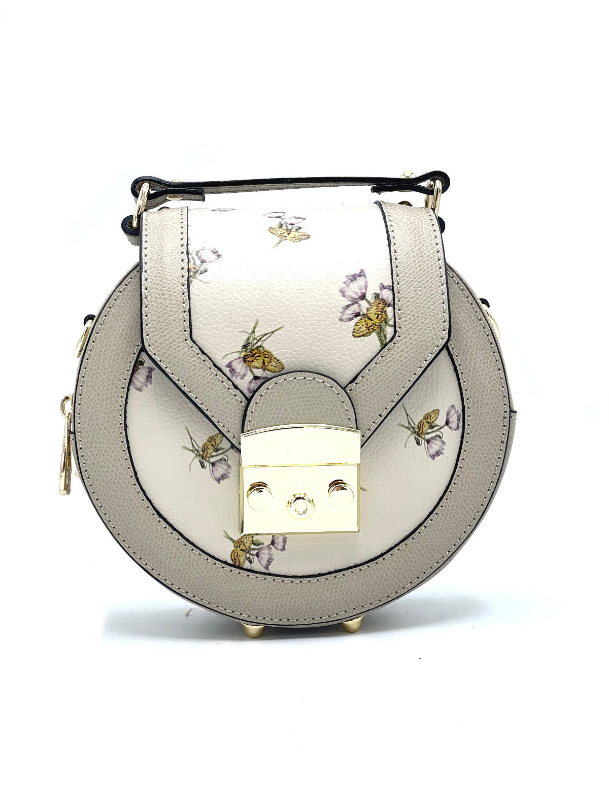 Printed palmellato genuine leather handbag for women art. 112320.412-1