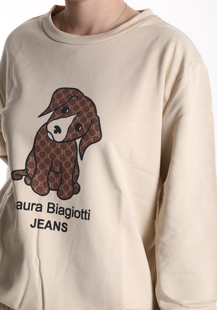 Felpa di cotone, marchio Laura Biagiotti, da donna, Made in China, art.  JLB302.290