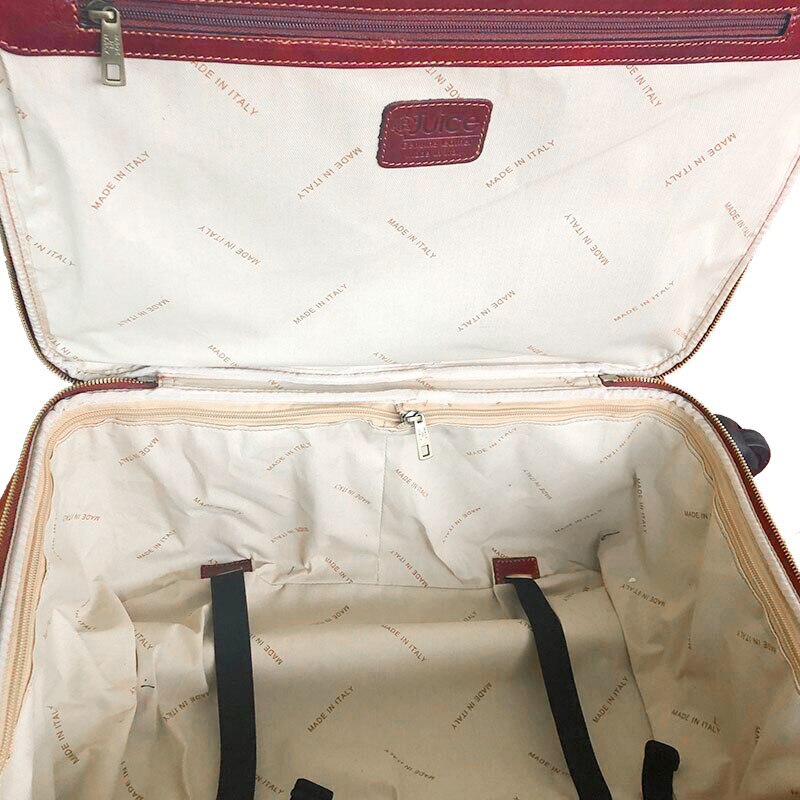 Hand buffered leather and canvas trolley art. 112239