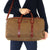 Hand buffered leather and canvas travel bag art. 112243