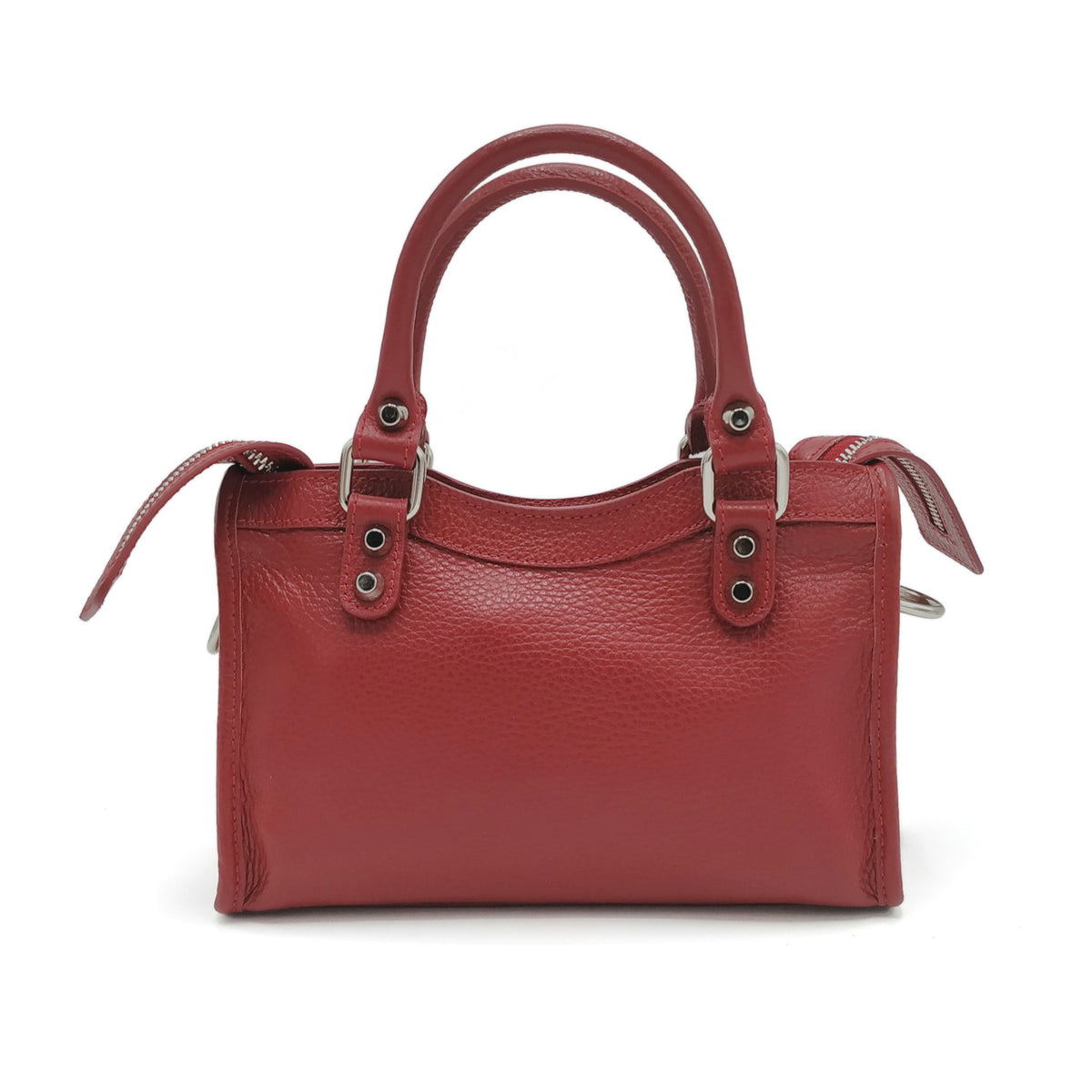 Tumbled genuine leather handbag art. 112273