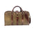 Hand buffered leather and canvas travel bag art.112242