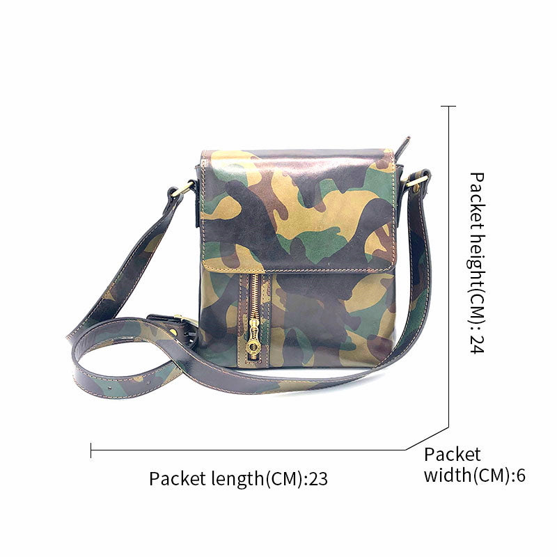 Printed leather shoulder bag art. 112230