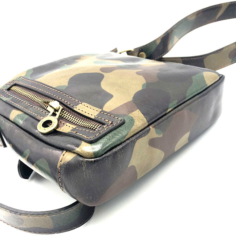 Printed leather shoulder bag art. 112231