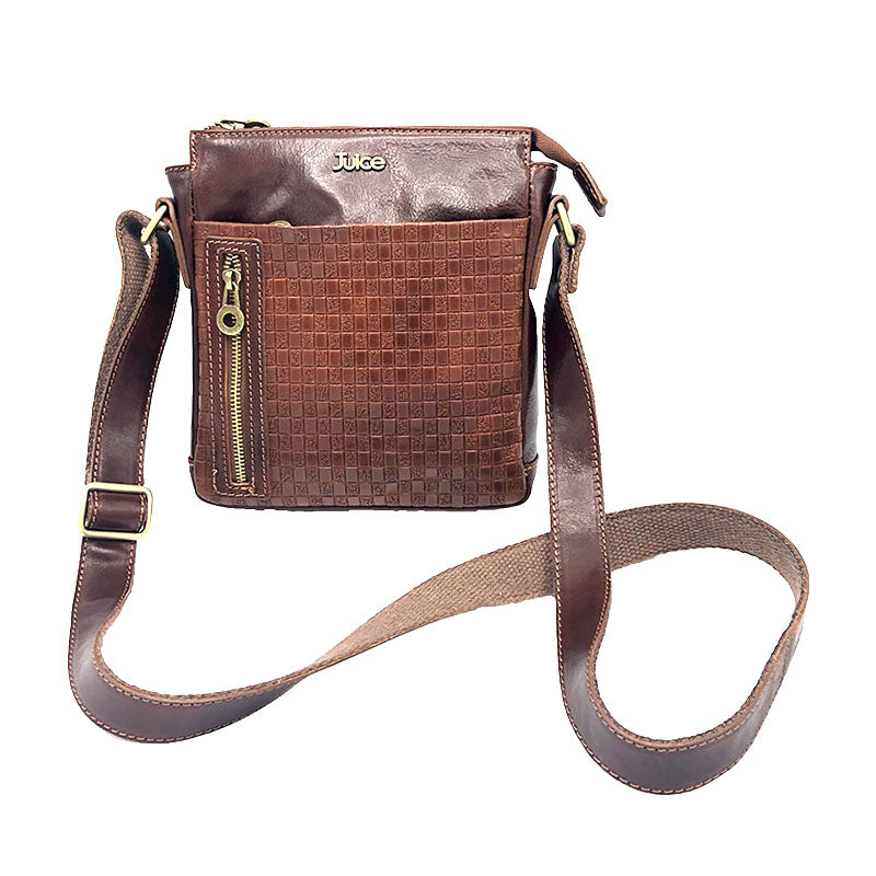 Hand buffered leather shoulder bag art. 112224