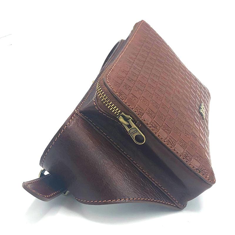 Hand buffered leather belt and crossbody bag art. 112211