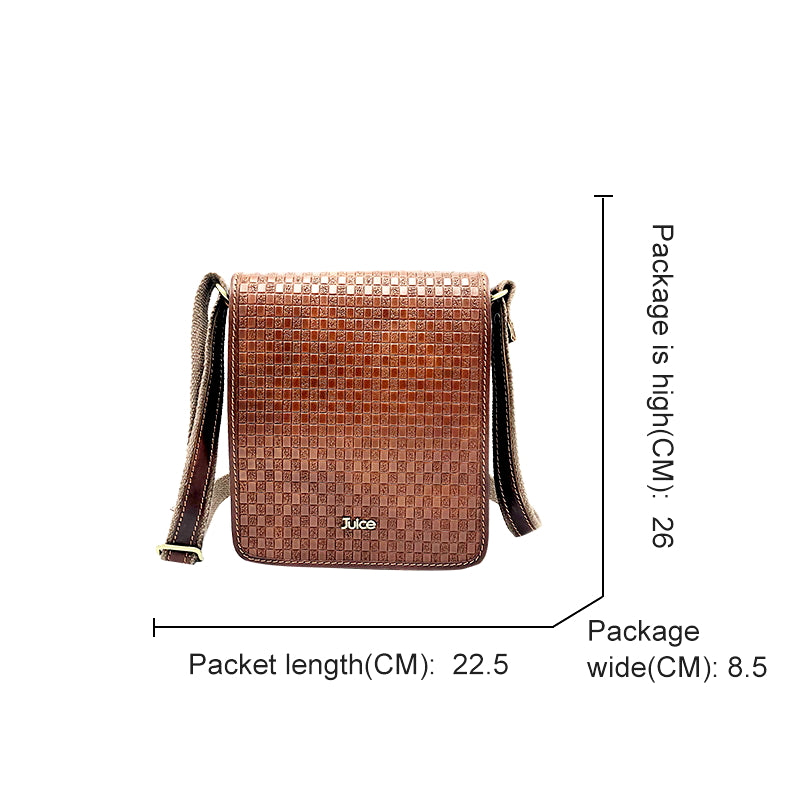 Borsa a tracolla in pelle tamponata a mano art.  112209