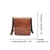 Hand buffered leather crossbody shoulder bag art. 112209