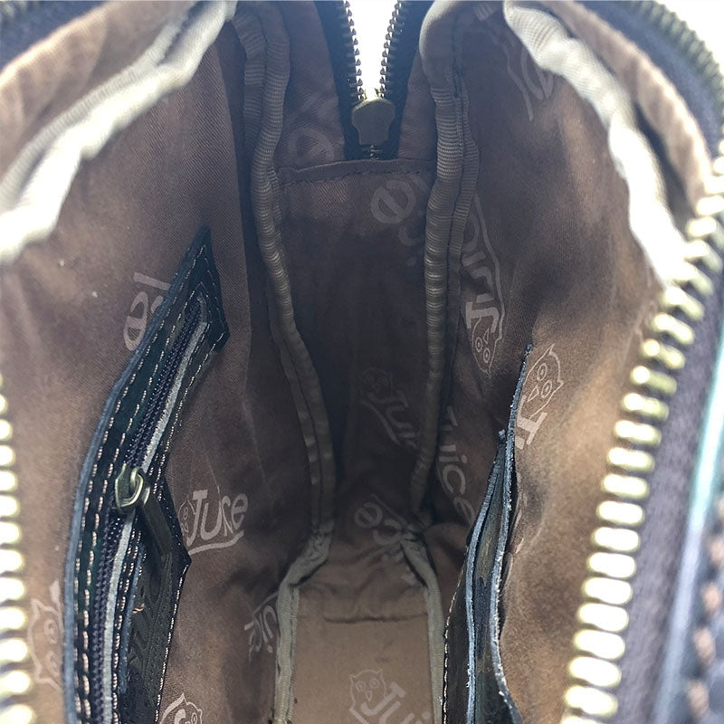 Printed leather shoulder bag art. 112229