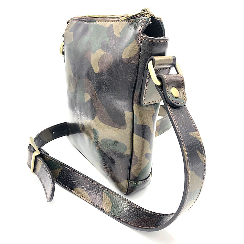 Printed leather shoulder bag art. 112231