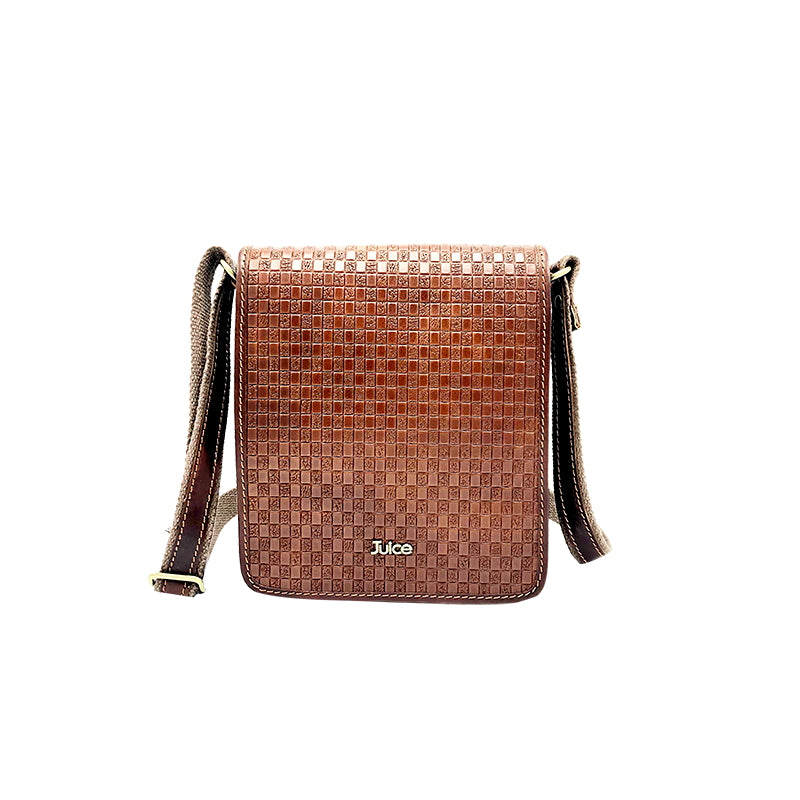 Borsa a tracolla in pelle tamponata a mano art.  112209