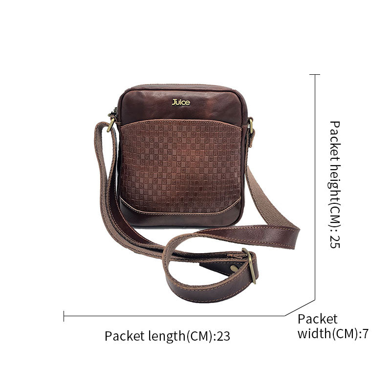 Hand buffered leather shoulder bag art. 112220