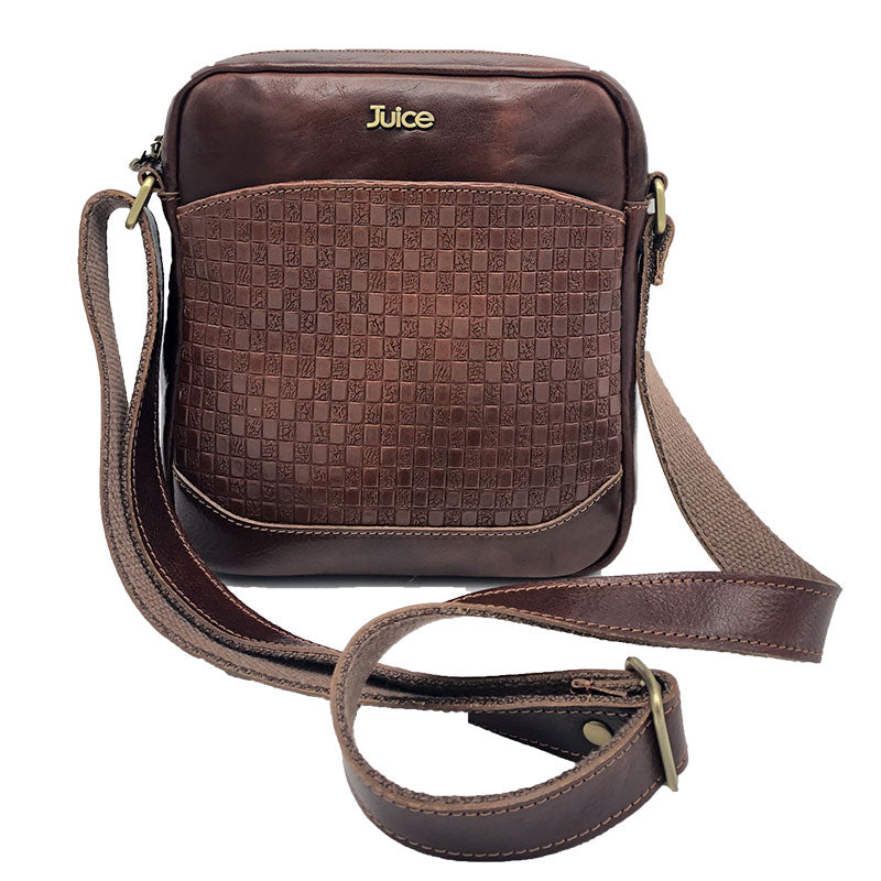 Hand buffered leather shoulder bag art. 112220