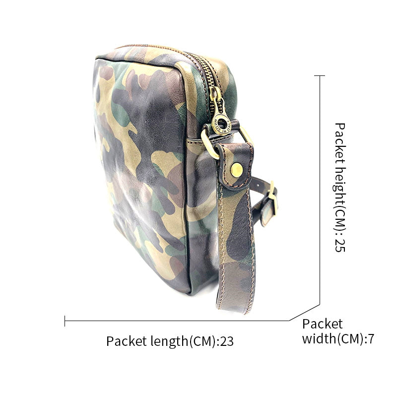 Printed leather shoulder bag art. 112229