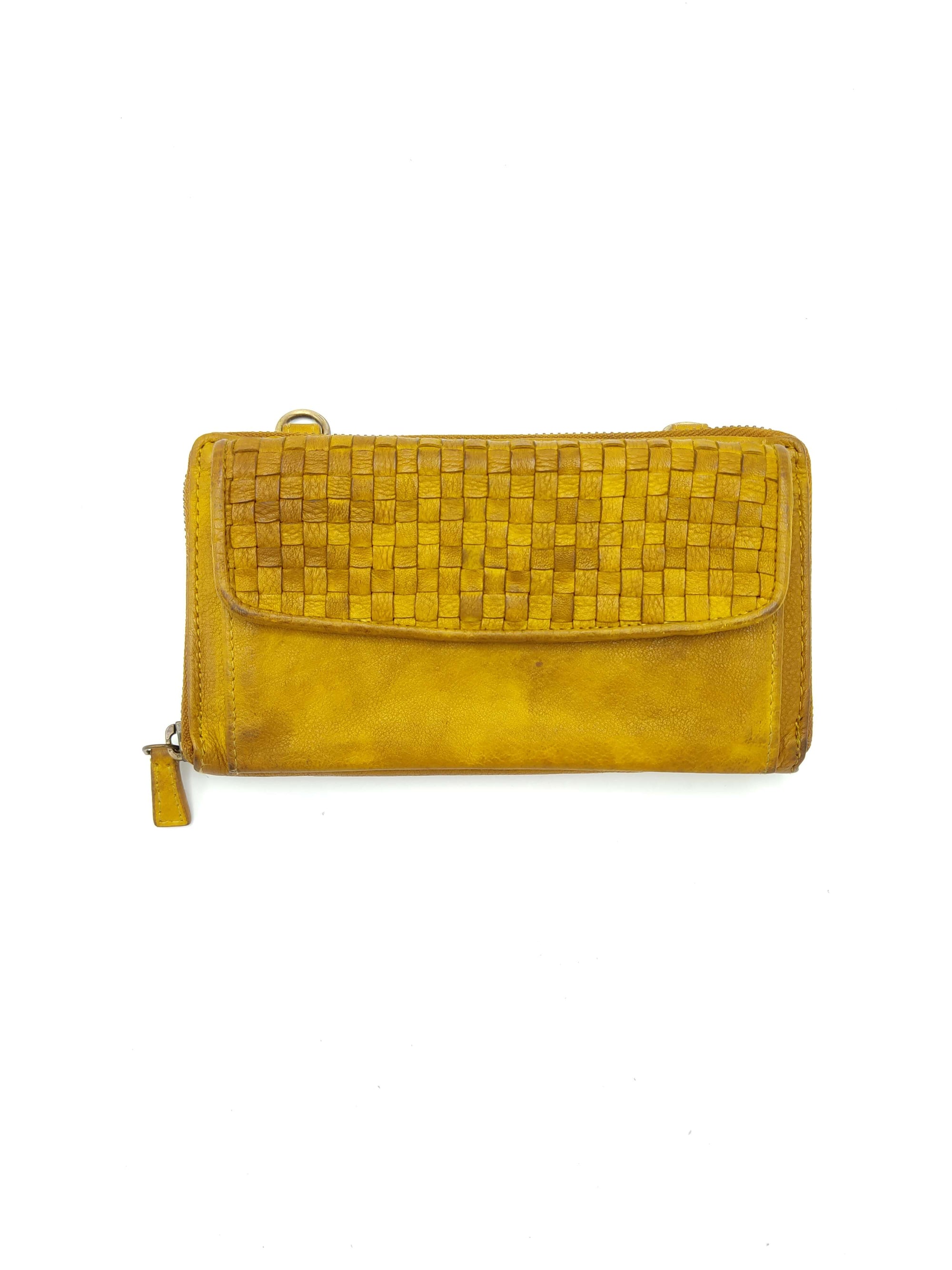 Washed leather wallet art. 056