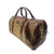 Hand buffered leather and canvas travel bag art. 112246