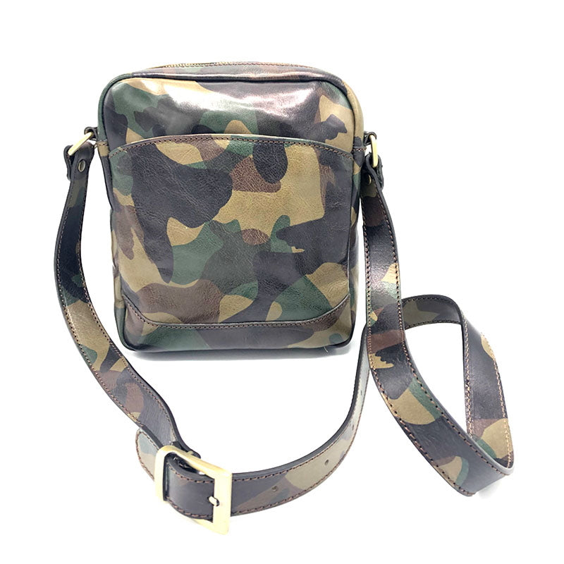 Printed leather shoulder bag art. 112229