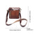 Hand buffered leather shoulder bag art. 112224